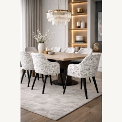 Krzesło tapicerowane DELUXE KR-9 Tkanina Kwadraty 01 Wonder Velvet